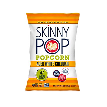 SkinnyPop Real Aged White Cheddar Cheese Popcorn - 4.4 Oz - Image 1