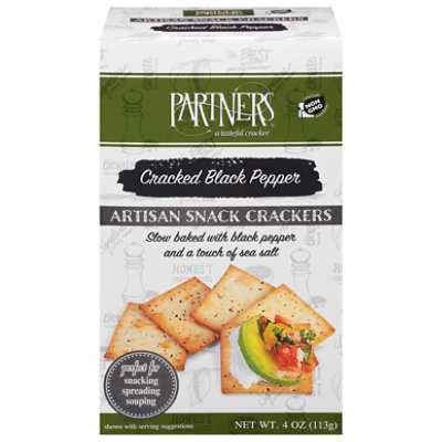 Partners Cracker Black Pepper - 4  Oz