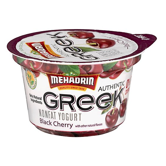 Mehadrin Greek Yogurt Blk Cher - 6 Oz