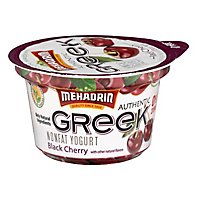 Mehadrin Greek Yogurt Blk Cher - 6 Oz - Image 1
