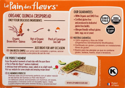 Le Pain Des Fleurs Crispbread 100% Organic Quinoa - 4.4 Oz - Image 6