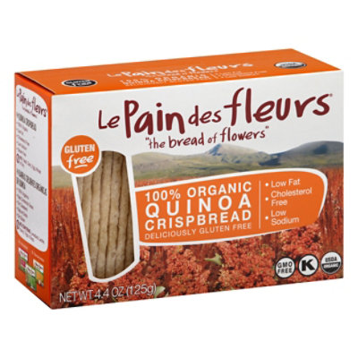 Le Pain Des Fleurs Crispbread 100% Organic Quinoa - 4.4 Oz - Image 1