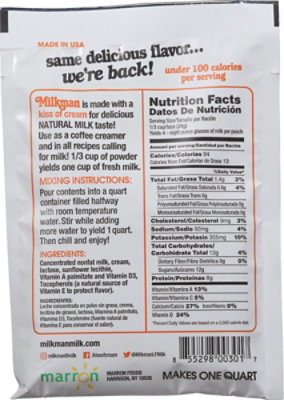 Milkman Milk Dry Instant Lowfat - 3.44 Oz - Image 6