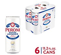 Peroni Nastro Azzurro Beer Import Pale Lager 5.1% ABV Cans - 6-330 ML