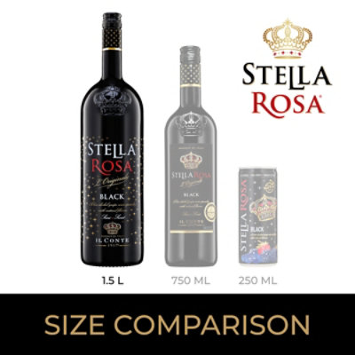 Stella Rosa Black Semi Sweet Red Wine - 1.5 Liter - Image 4