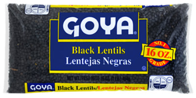 Goya Lentils Black Bag - 16 Oz - Image 1