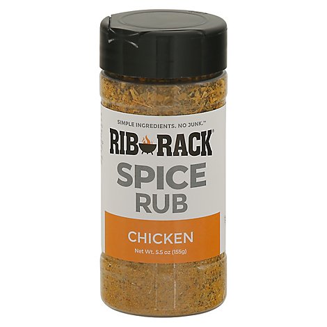 Rib Rack All Natural No Junk Spice Rub Seasoning Chicken - 5.5 Oz