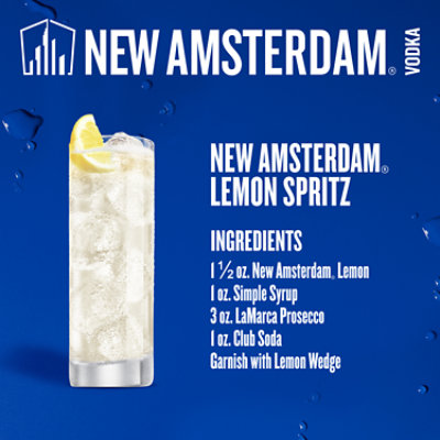 New Amsterdam Vodka Lemon Flavored 80 Proof - 750 Ml - Image 2