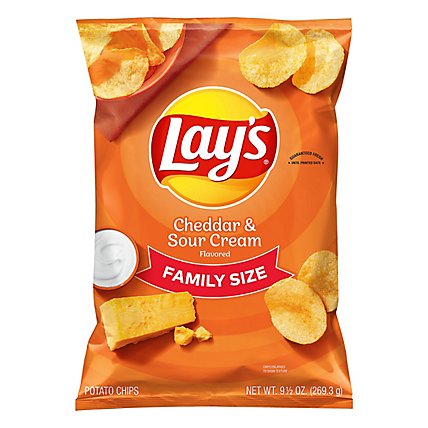 Lays Cheddar And Sour Cream Potato Chips Bag - 9.5 Oz - Image 3