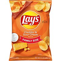 Lays Cheddar And Sour Cream Potato Chips Bag - 9.5 Oz - Image 2