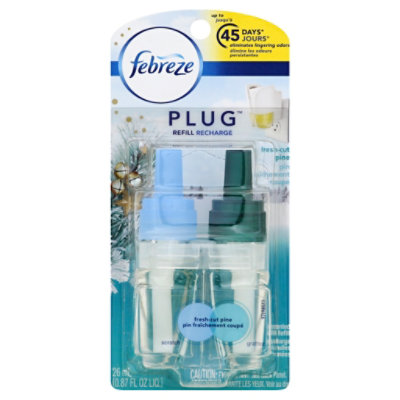 Febreze Plug Scented Oil Refill Recharge Fresh-Cut Pine Scent - 0.87 Fl. Oz.