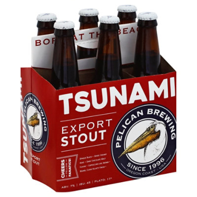 tsunami evacuation sign grab beer