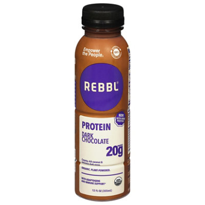 Rebbl Protein Dark Chocolate - 12 Fl. Oz. - Image 1