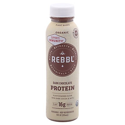 Rebbl Protein Dark Chocolate - 12 Fl. Oz. - Image 1