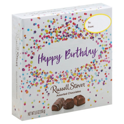 Russell Stover Chocolates Assorted Happy Birthday Box - 5.5 Oz