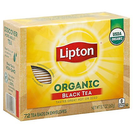 Lipton Black Tea Organic - 72 Count - Image 1
