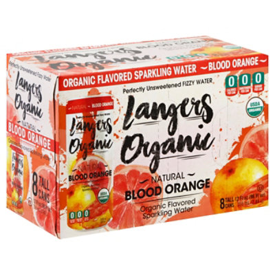 Langers Organic Sparkling Water Organic Blood Orange Natural - 8-12 Fl. Oz.