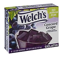 Welchs Concord Grape Gelatin 6 Serve - 3.99 Oz