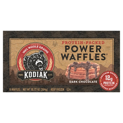 Kodiak Cakes Power Waffles Dark Chocolate 8 Count - 10.72 Oz