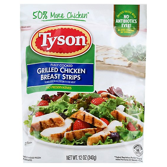 Tyson Grilled & Ready Fully Cooked Grilled Chicken Breast Strips - 12 Oz