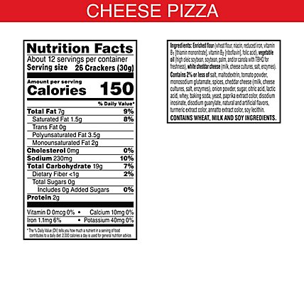 Cheez-It Cheese Crackers Baked Snack Cheese Pizza - 12.4 Oz - Image 5