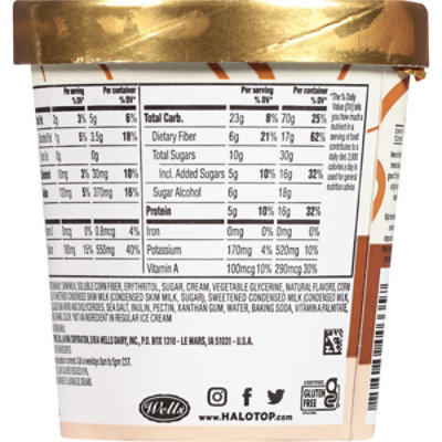 Halo Top Ice Cream Carmel Macchiato 1 Pint - 473 Ml - Image 3