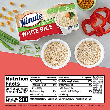 Minute Ready To Serve White Rice Organic - 2-4.4 Oz - Image 5