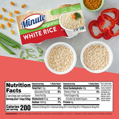 Minute Ready To Serve White Rice Organic - 2-4.4 Oz - Image 4