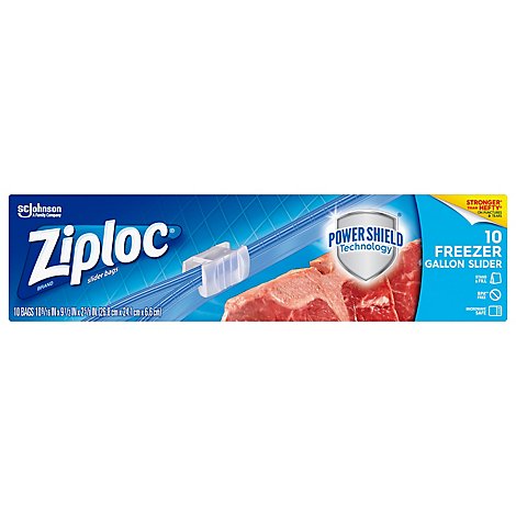 Ziploc Slider Freezer Bags Gallon - 10 Count