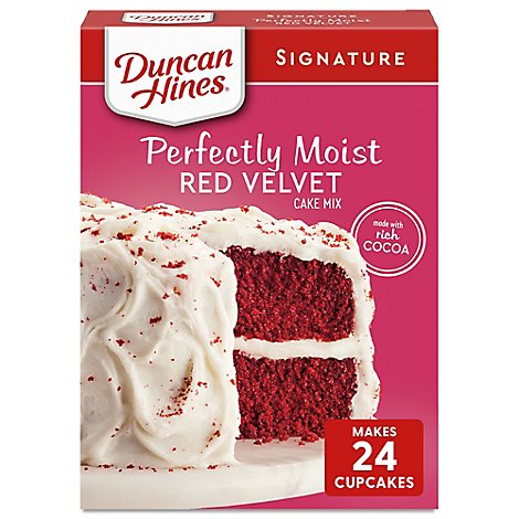 Duncan Hines Signature Cake Mix Moist Red Velvet - 15.25 Oz