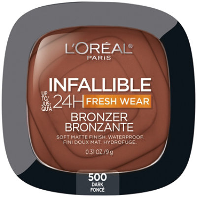 L'Oreal Paris Infallible Up to 24H Fresh Wear Soft Matte Bronzer Dark - 0.31 Oz - Image 1