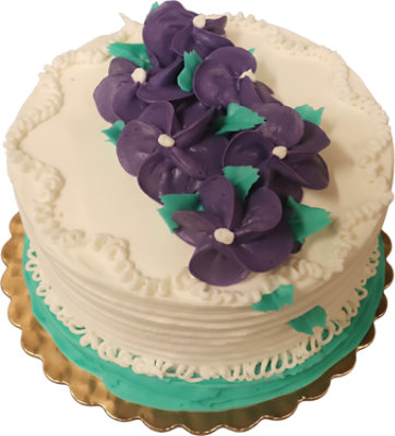 Bakery Cake Mini Decorated White With Van Icing - Each - Image 1