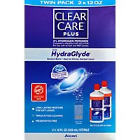 CLEAR CARE Plus Lens Solution Cleaning & Disinfecting With HydraGlyde - 2-12 Fl. Oz. - Image 2