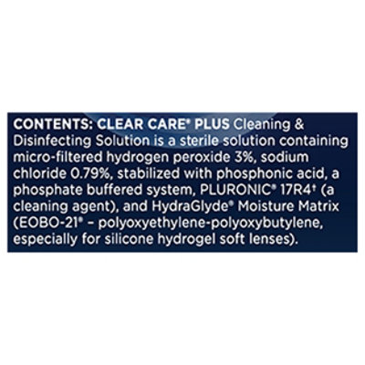 CLEAR CARE Plus Lens Solution Cleaning & Disinfecting With HydraGlyde - 2-12 Fl. Oz. - Image 3