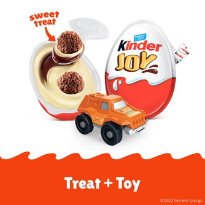 Kinder Joy Egg Treat Plus Toy Sweet Creams and Chocolatey Wafers Individually Wrapped - 0.7 Oz - Image 2