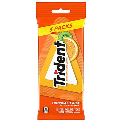Trident Gum Sugar Free With Xylitol Tropical Twist - 42 Count - Image 3