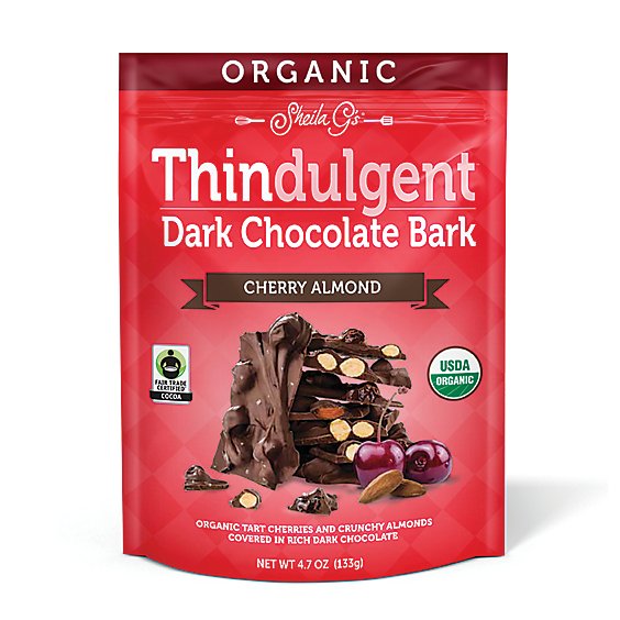 Sheila G Thindulgent Organic Dark Chocolate Almond Bark - 4.7 Oz