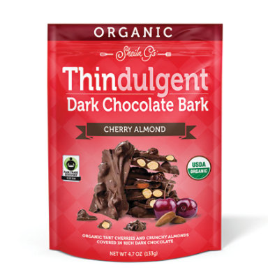 Sheila G Thindulgent Organic Dark Chocolate Almond Bark - 4.7 Oz