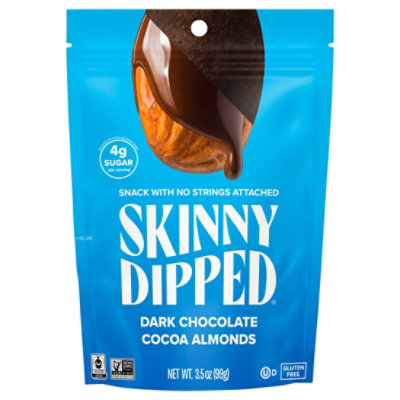 SkinnyDipped Dark Chocolate Cocoa Almonds Pouch - 3.5 Oz - Image 3