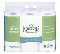 NooTrees Toilet Tissue Bamboo Soft Strong Absorbent Rolls 3-Ply Bag - 12 Roll