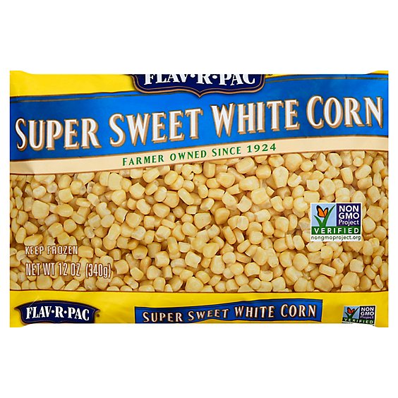 Flav R Pac Vegetables Corn White Super Sweet - 12 Oz