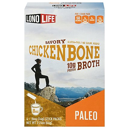 LonoLife Broth Savory Chicken Bone Paleo - 4-0.56 Oz - Image 3