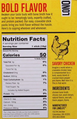 LonoLife Broth Savory Chicken Bone Paleo - 4-0.56 Oz - Image 5