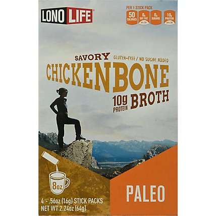 LonoLife Broth Savory Chicken Bone Paleo - 4-0.56 Oz - Image 2