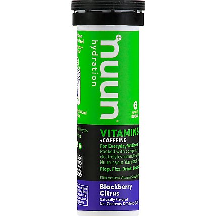 Nuun Vitamins + Caffeine Hydration Tablets Blackberry Citrus - 12 Count - Image 2