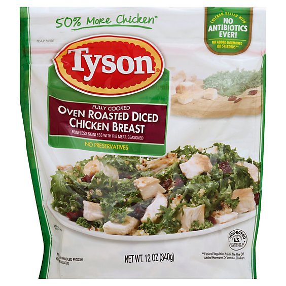 Tyson Grilled & Ready Fully Cooked Oven Roasted Diced Chicken Breast - 12 Oz