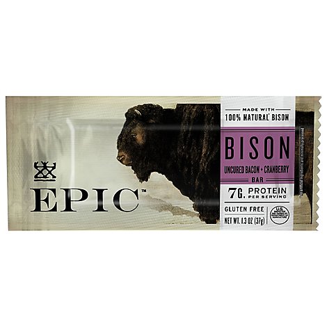 Epic Bar Bison Bacon Crnbry - 1.5 Oz