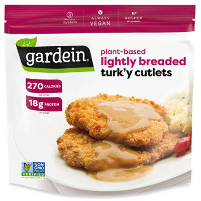 Gardein Lightly Breaded Plant Based Frozen Turkey Cutlets - 12.3 Oz - Image 1