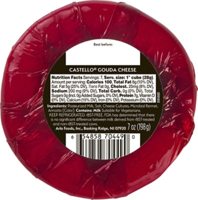 Castello Very Mild Gouda Cheese Round - 7 Oz - Image 5