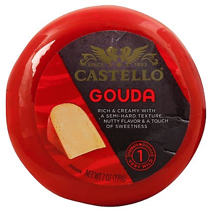 Castello Cheese Gouda Very Mild Round - 7 Oz - Image 1